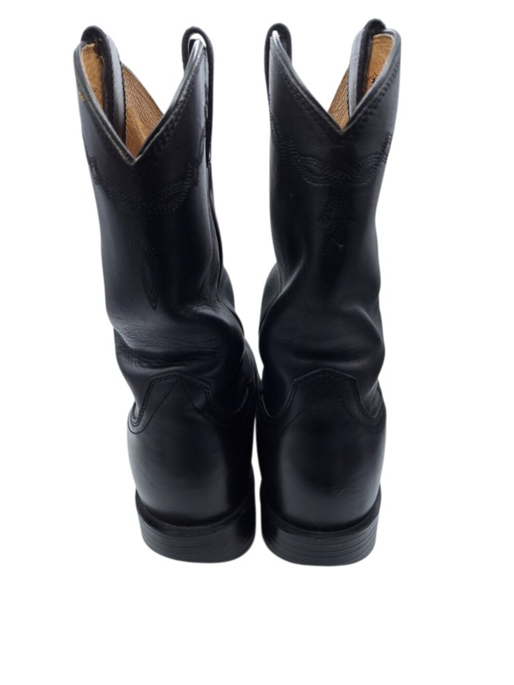 Ariat Men's Heritage Black Leather Roper Boots SZ 12 (Flawed) - Picture 6 of 15